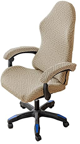Funda Silla Gaming Fundas de Sillas Gaming Elásticas con Brazos 4 Piezas,Funda para Silla de Juegos Funda Silla Gamer Ergonómicas Universales Protector Lavable Extraíble,No Incluye Sillas,Marrón