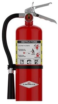 Amerex B500 5lb ABC Dry Chemical Class A B C Multi-Purpose Fire Extinguisher with Wall Bracket.