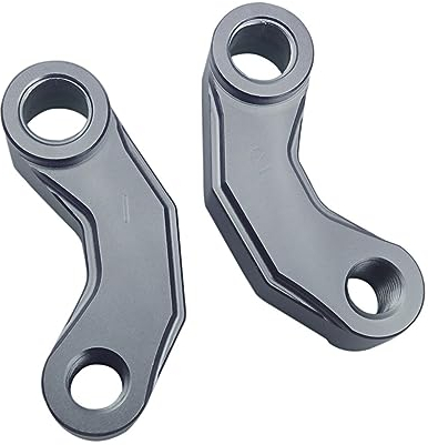 BLNETU Motorradspiegel Motorradspiegel Für Suzuki GSX-S750 GSX-S1000 SV400 SV650 SV 650 DL650 V-Strom Motorrad Rückspiegel Verlängerung Riser Verlängern Adapter Motorradspiegel(Color:Titanium)
