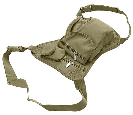 HONMEET Taktische Beintasche Mittel Militärstoff Verstellbar Outdoor Motorrad Camping Reise Tasche