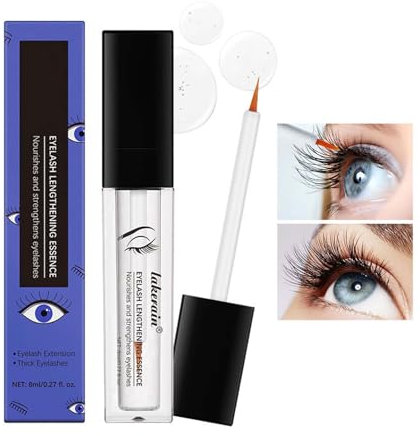 EONFAVE Wimpernserum ohne Hormone, 8ML Lash Serum, Long Lashes Wimpernserum, Wimpern Serum für Längeres, Dickeres, Volleres, Stärkeres Wachstum, Lash Growth Enhancer, Verbessert Dichte und Volumen