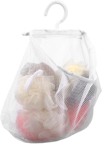 Cabilock Paquet de Rangement Suspendu en Filet Respirant 34, 7x27, 6 Cm | Polyester et Pp, Couture Renforcée Pliable, Balcon Cuisine, pour Ail et Chaussettes
