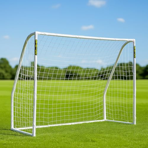 JSH Football Goal | All Weather UPVC Football Goals | Kids Garden Target Net Posts | Easy Assemble | Perfect for Training, Practice & Play | 8ft x 4ft, 8ft x 6ft or 12ft x 6ft