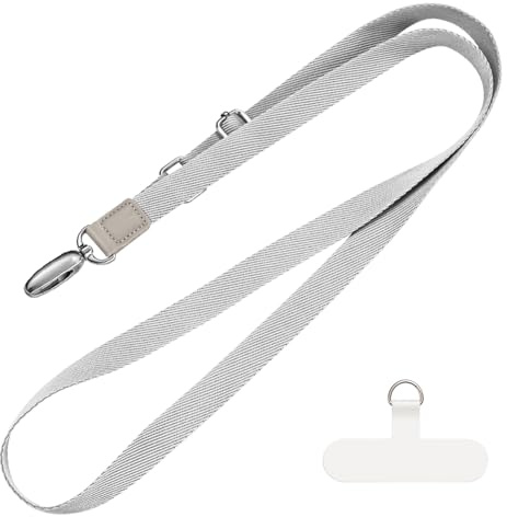 CHUQING Chaîne de téléphone portable, cordon universel réglable, dragonne (gris)