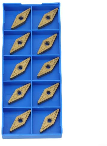CWOQOCW 10PCS VNMG160408-MA Carbide Indexable Turning Inserts Semi-Finishing Insert Cutter For CNC Lathe Machining Tool