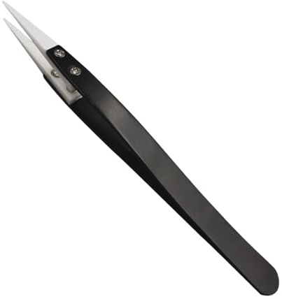 Pinzas de soldadura de punta de cerámica, resistentes al calor hasta 1600 °C / 3000 °C, no conductoras, ideales para reparaciones electrónicas, fabricación de joyas, trabajo de ordenador y laboratorio