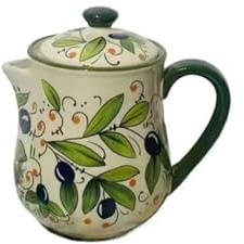 LIBANGRONG-888 Gravy Boat Green Ceramic Milk Pitcher With Handle And Lid Home Kitchen Sauce Pot Gravy Boat Cream Jug