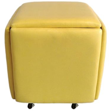 Generico Sgabello quadrato, sedia a cubo con poggiapiedi 5 in 1, seduta for camera da letto, soggiorno, sala da pranzo, piccoli spazi, facile da rimuovere(Color 3,45x45cm)