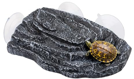 Sonnenplattform für Wasserschildkröten, Felsen Saugnapf für Aquarium