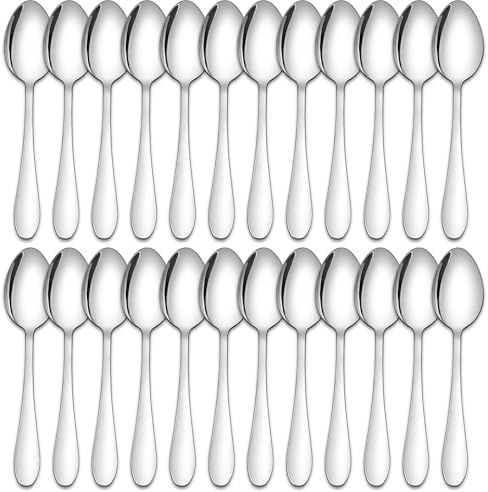 Joyfair 19cm Edelstahl Esslöffel Suppenlöffel 24er Set - Klassisch Griff | Tafellöffel für Haus/Küche/Restaurant, Spiegelnde Oberfläche & Spülmaschinenfest, Ungiftig & Gesund, Rostbeständig