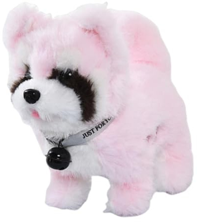 Colcolo Chien en peluche électrique qui marche et répète ce que vous dites - Simulation éducative - Animal de compagnie électronique pour enfants (filles et, Rose