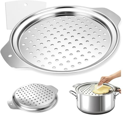 Spätzlesil Spätzlepress rostfritt stål, alternativ till spätzleboard med skrapa, för 24–28 cm krukor, rostfri diskmaskinssäker