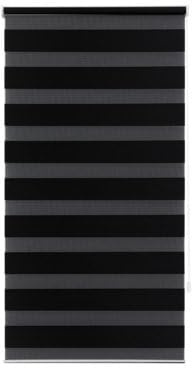 GoodHome Elin 2 Store Enrouleur Jour/Nuit sans perçage Noir 60 x 180 cm