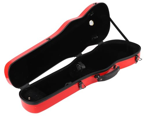 Zerodis Étui pour Violon en Fibre de Carbone, Boîte de Rangement pour Violon Pleine Grandeur avec Jauge d'humidité, Loquets Métalliques et Doubles Bretelles, pour étudiants et Joueurs, Pratique de