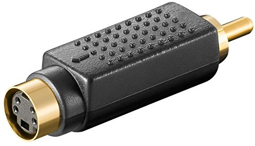 Adapter S-VHS 4 pol. mini DIN Kupplung auf Cinch Stecker