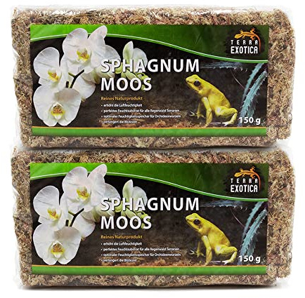 Sphagnum Moos 300 g Torfmoos für Garten-, Zimmerpflanzen & Terrarien | 300 g Premium Sphagnum Moos mit hoher Wasserspeicherung für Orchideen, Terrarien, Karnivoren, Stecklinge und Pflanzenpflege.