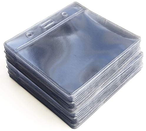 PCL Media ltd® Klar ID bricka passfodral medium ficka plånbok infogningsstorlek (60 x 90 mm) paket med 50