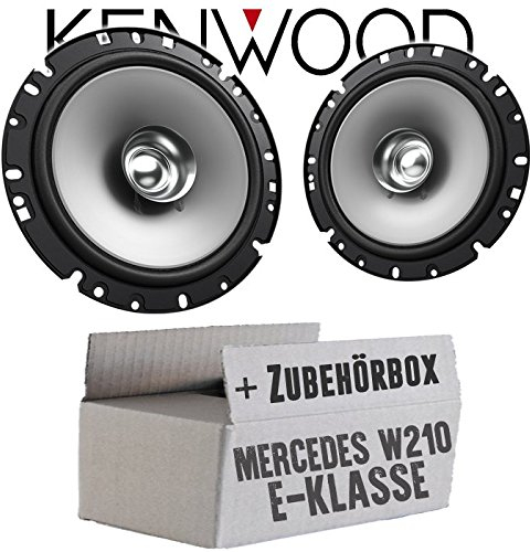 Einbauset Lautsprecher Boxen Kenwood KFC-S1756-16,5cm Koax Auto Einbauzubehör - passend für Mercedes E-Klasse W210 Heck Ablage