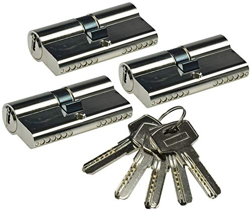 Set cilindro serratura 3x 60mm (30+30mm) 5 chiavi