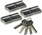 Juego cilindro cerradura 3x 60mm (30+30mm) 5 llaves