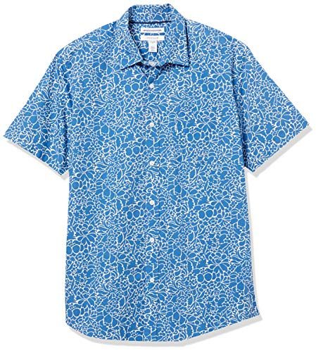 Amazon Essentials Uomo Camicia in Popeline a Maniche Corte Regular Fit
