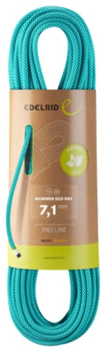 EDELRID Skimmer ECO Dry 7.1MM 50M Blau, Kletterseil, Größe 50 m - Farbe Icemint