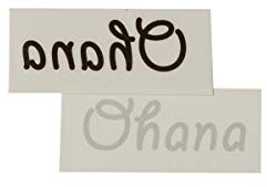 10 x Ohana Tattoo - hawaiianischer Schriftzug in schwarz - Temporary Haut Tattoo (10)