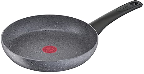 Tefal G28604 Natural Force Bratpfanne 24 cm | Mineralia+ Antihaft-Versiegelung | Thermo-Signal | gesundes Garen | natürliche Mineralien | induktionsgeeignet | einfaches Reinigen | Grau