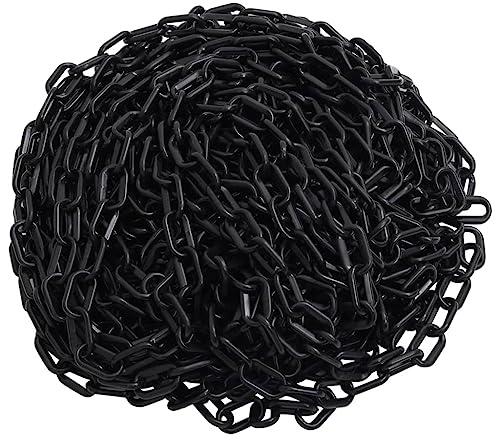 vidaXL Cadena de Advertencia Barrera de Eslanones Seguridad Protección Aparcamiento Reparación Interior Exterior Plástico Negro 100 m Ø4 mm