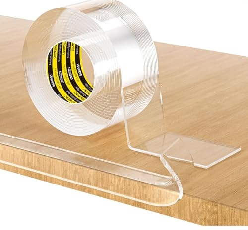 COUMENO Kantenschutz Baby Transparent - Eckenschutz, 20mm x 3m, 2mm dick. | Selbstklebender Eckenschutz mit starker Klebekraft. Weicher Silikon-Kantenschutz zum Baby-Schutz für Wände, Möbel & Betten.