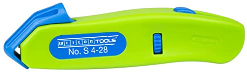 WEICON TOOLS Kabelmesser No. S 4-28 Green Line | nachhaltige Rohstoffe | für 4-28 mm | inkl. versenkbarer Hakenklinge