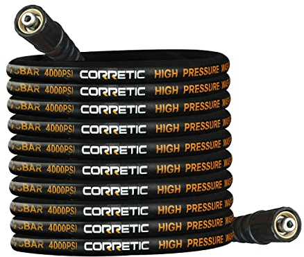 Tubi per Idropulitrici 30FT (9M), Tubo di Estensione Flessibile ad alta Pressione, 4000 PSI M22 filettatura femmina Tubo di Ricambio per Idropulitrice, Accessorio per Idropulitrice lavor