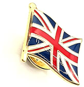 SNS Components Anstecknadel mit britischer Flagge des Vereinigten Königreichs, Großbritannien, Union Jack, Metall, Emaille, Landesflagge, Rot