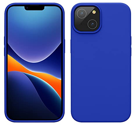 kwmobile Handyhülle für iPhone 14 Hülle, für iPhone 14 Case - Hülle Silikon - kabelloses Laden - Baltik Blau