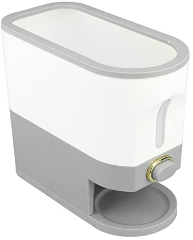 Miokycl Rice Dispenser Transparent Sealed Press Type Grain Storage Box Rice Storage Bin for Kitchen (Small)