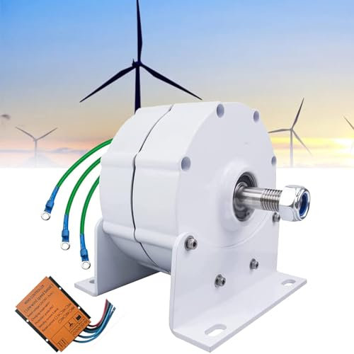 DPQYJPP Alternador trifásico, generador imán Permanente CA trifásico 3000W-10000W Generador Motor eléctrico imán Permanente Alternador CA para turbina eólica Horizontal Vertical,8000W-12V