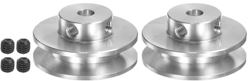 QUARKZMAN 2er Set V-Typ Riemenscheibe Keilriemenscheibe 5mm Bohrung 31mm Außendurchmesser Einzelrille Aluminiumlegierung für 3-5MM PU Rundriemen Motorwellen-Bohrmaschine