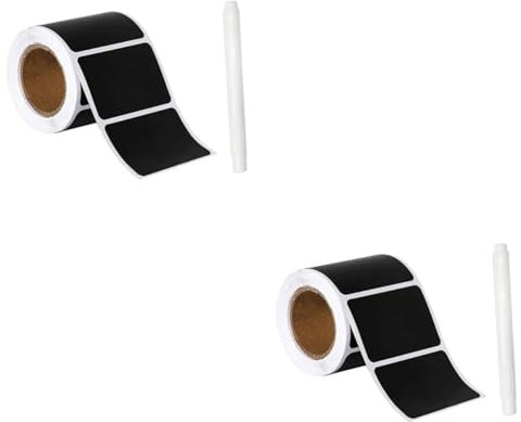 NUOBESTY 240 Blatt Etikettenaufkleber Essen wasserdichte Behälter leere Aufkleber Etiketten zum Organisieren wasserfeste Etiketten Handschrift Tafel anpassen Kreide Papier