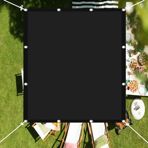 Sun Shade Sail Square 2x2.5m(6.56x8.2ft) Rectangular Canopy Sail Shades Waterproof 98% UV Block with Free Rope for Patio Backyard Lawn Garden Outdoor Activities, Black