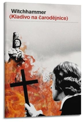 nzzmy Poster de marteau de sorcière - Couverture artistique vintage - Décoration de chambre à coucher - Affiches sur toile pour chambre à coucher - 50 x 75 cm - Style cadre