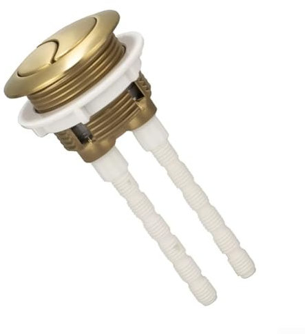 Dual Flush Toilet Tank Brushed Brass, 38Mm/48mm Button Round Close Coupling Toilet Button Bathroom Accessories