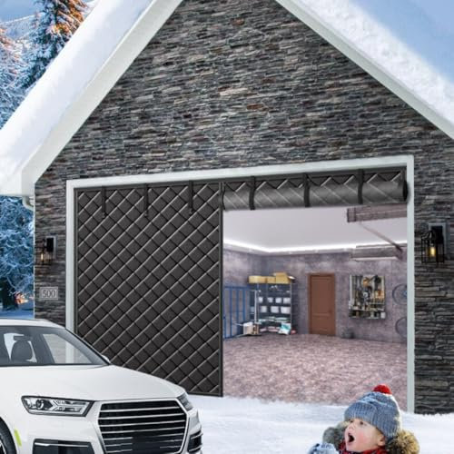 Kit d'isolation de porte de garage 244x213cm, 274x213cm, 488x213cm Kit d'isolation d'écran de porte de garage magnétique, résistant aux intempéries, au vent, insonorisé, utilisé pour les portes de gar