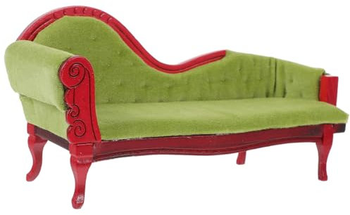 VICASKY Dollhouse Miniature Sofa Vintage Stil Mini Sofa Für Dekorative Miniaturmöbel Für Kleine Räume