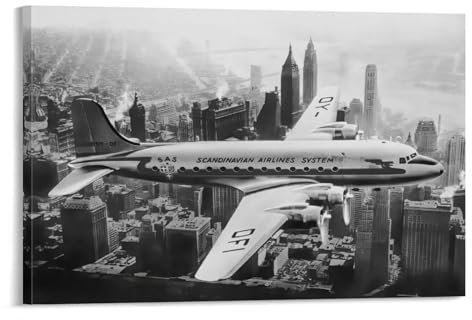 XYSWDD Cross Manhattan New York, 1946 Reiseposter, moderne Wanddrucke, abstrakt, geometrisch, minimalistisch, gerahmt, Leinwanddrucke für Büro, Schlafzimmer, Wanddekoration, 20 x 30 cm