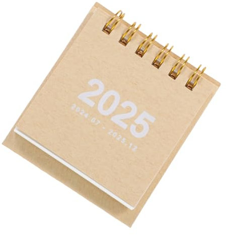 SHINEOFI Mini Tischkalender Mit Spiralbindung Kompakter Bürokalender Zum Aufstellen Praktischer Monatsplaner Aus Stabilem Material Tischkalender Für Lehrer Studenten Und Büro Beschreibbar d