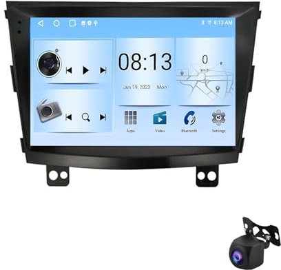Autoradio Autoradio Stereo con Schermo GPS 9 Pollici Touchscreen Navigazione Android 13 autoradio multimediale per SsangYong Tivolan Tivoli 2014-2017 BT 5.0 DTS Telecamera Carplay SWC(C 4G+WiFi 8
