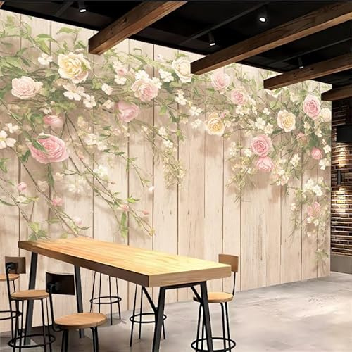 Generisch tapete vintage 500x280cm Blumenwand kindertapete 3D Wanddeko ohne Rückenkleber, Leinwandmaterial, nahtlos zu montieren EB24-6197
