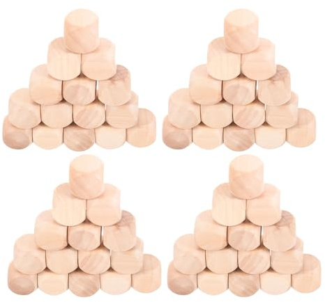 Warmhm 50pezzi Dadi Da Vuoti in Legno Blocchi Di Artigianato Cubo Di Legno Grezzo Dadi Facce Di Per Artigianato Blocchi Di Vuoti