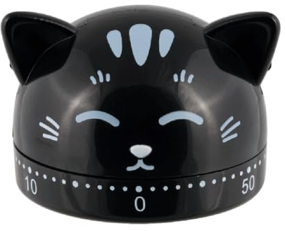 Timer Katze schwarz (+ dekorierte Box)