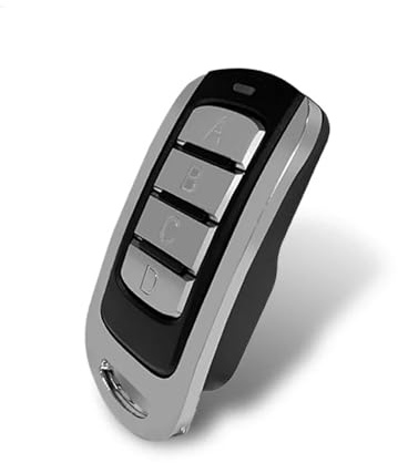 Control Remoto Universal multifrecuencia for Puerta de Garaje, 280-868 MHz, 4 en 1, transmisor Manual con Mando a Distancia para Puertas Garaje Corredera Enrollables Telescóp(Silver)